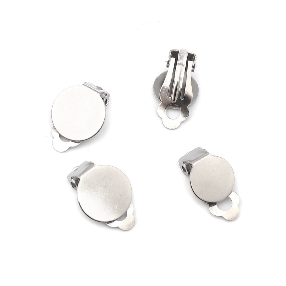 Supports Boucles d'oreilles Clips Plateau N&deg;06 x 5 Paires