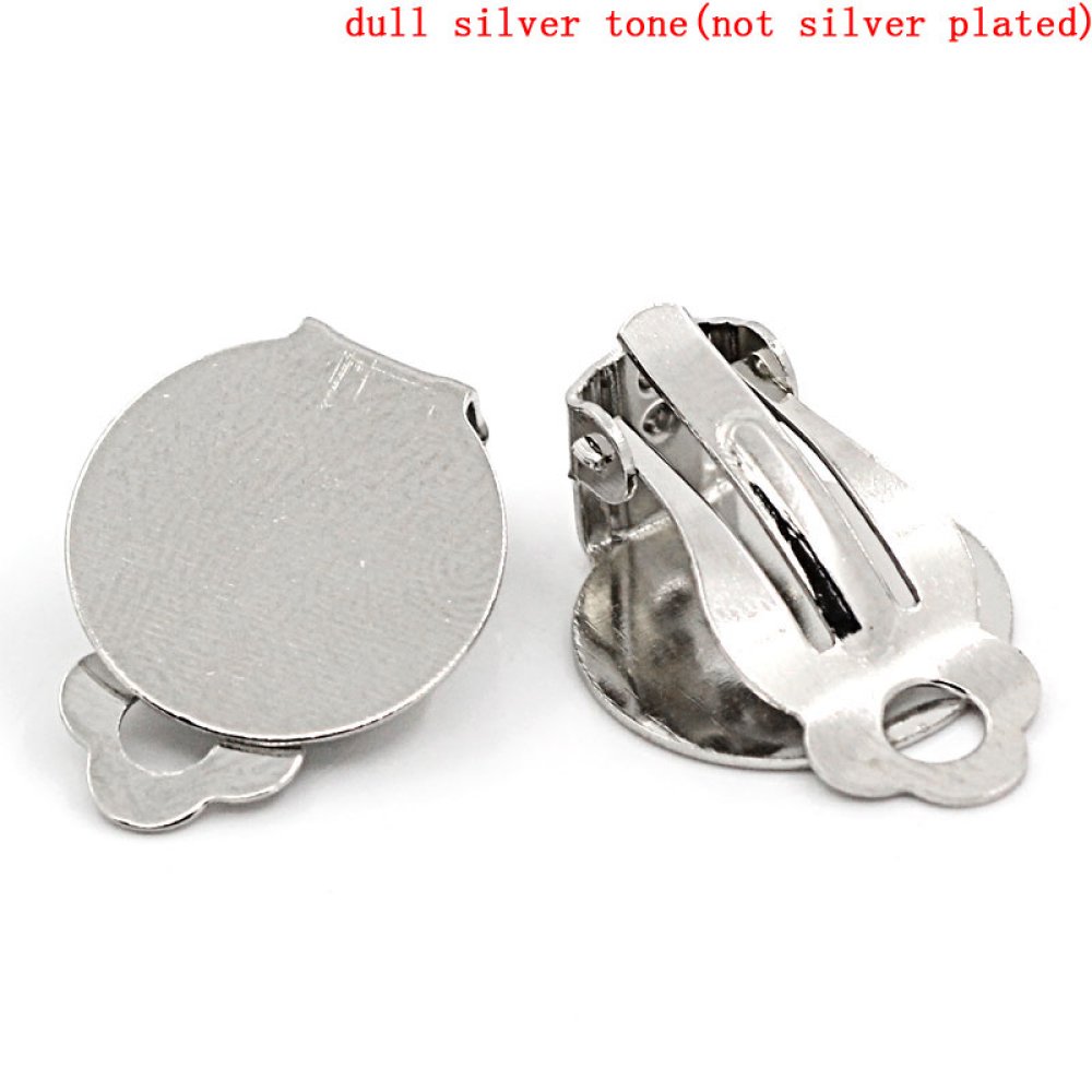 Supports Boucles d'oreilles Clips Plateau N&deg;01 x 1 Paire