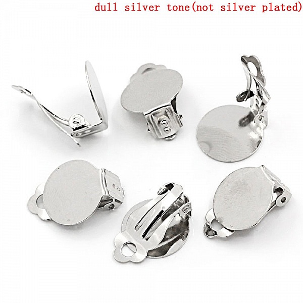Supports Boucles d'oreilles Clips Plateau N&deg;01 x 1 Paire