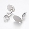 Paire de supports boucles d'oreilles clips avec plateau rond.