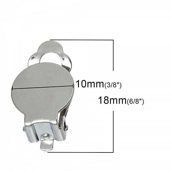 Supports Boucles d'oreilles Clips Plateau N&deg;04 x 10 Paires