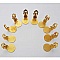 Supports Boucles d'oreilles Clips Plateau N&deg;01 2&eacute;me Choix x 5 Paires Dor&eacute;