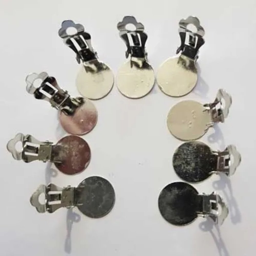 Supports Boucles d'oreilles Clips Plateau N&deg;01 2&eacute;me Choix x 20 Paires