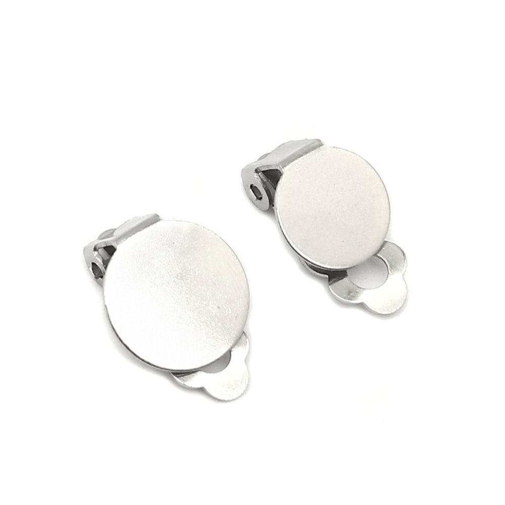 Supports Boucles d'oreilles Clips Plateau N&deg;06 x 1 Paire