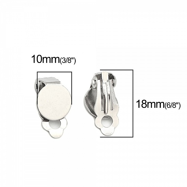 Supports Boucles d'oreilles Clips Plateau N&deg;06 x 5 Paires