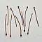 Tige / clou 30mm &agrave; t&ecirc;te boule bronze x 10 pi&egrave;ces