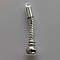 Tige sans pas de vis 4 cm Argent