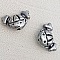 T&ecirc;te m&eacute;tal fille 3d argent n&deg;01