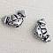 T&ecirc;te m&eacute;tal fille 3d argent n&deg;01