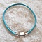 Bracelet Clip Europ&eacute;en lisse Uni 01 DU 15 AU 23 CM Turquoise