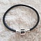 Bracelet Clip Europ&eacute;en lisse Uni 01 DU 15 AU 23 CM Noir