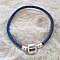 Bracelet Clip Europ&eacute;en lisse Uni 01 DU 15 AU 23 CM Bleu