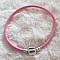 Bracelet Clip Europ&eacute;en lisse Uni 01 DU 15 AU 23 CM Rose
