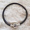 Bracelet Clip Europ&eacute;en lisse Uni 01 DU 15 AU 23 CM Marron Fonc&eacute;