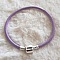 Bracelet Clip Europ&eacute;en lisse Uni 01 DU 15 AU 23 CM Pourpre