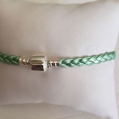 Bracelet Clip Europ&eacute;en tress&eacute; Uni 03 DU 15 AU 23 CM Sylvergreen