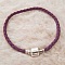 Bracelet Clip Europ&eacute;en tress&eacute; Uni 01 DU 15 AU 23 CM Pourpre