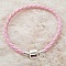 Bracelet Clip Europ&eacute;en tress&eacute; Uni 01 DU 15 AU 23 CM Rose