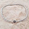Bracelet Clip Europ&eacute;en tress&eacute; Uni 01 DU 15 AU 23 CM Argent