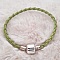 Bracelet Clip Europ&eacute;en tress&eacute; Uni 02 DU 15 AU 23 CM Vert