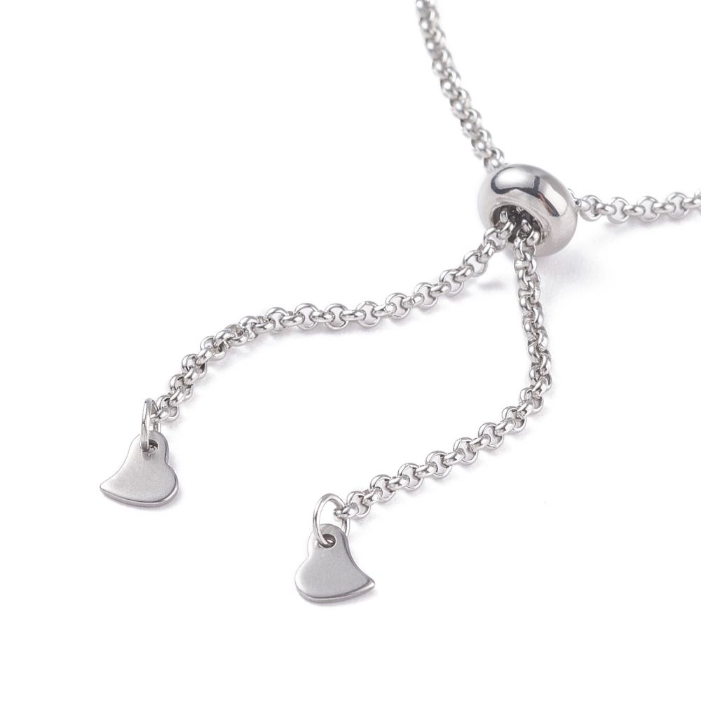 Bracelet Coulissant Acier Inoxydable Chaine Rolo N&deg;01