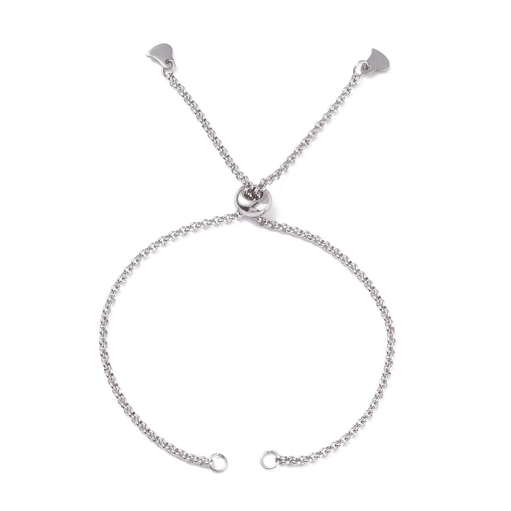 Bracelet Coulissant Acier Inoxydable Chaine Rolo N&deg;01