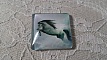 cabochon carr&eacute; en verre 30mm 030 