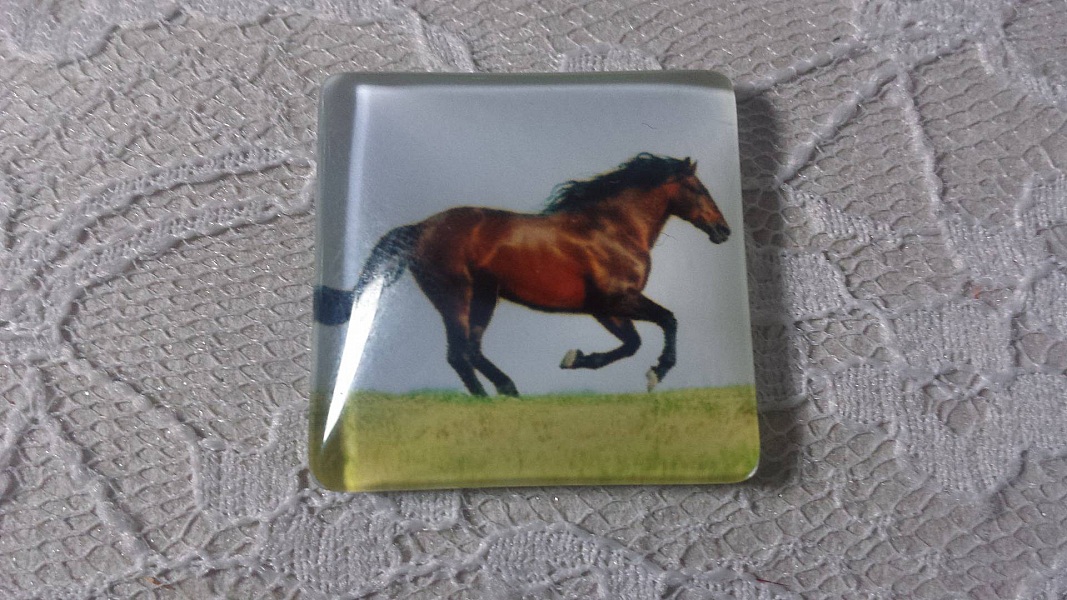 cabochon carr&eacute; en verre 30mm 009 