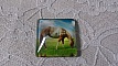 cabochon carr&eacute; en verre 30mm 001 