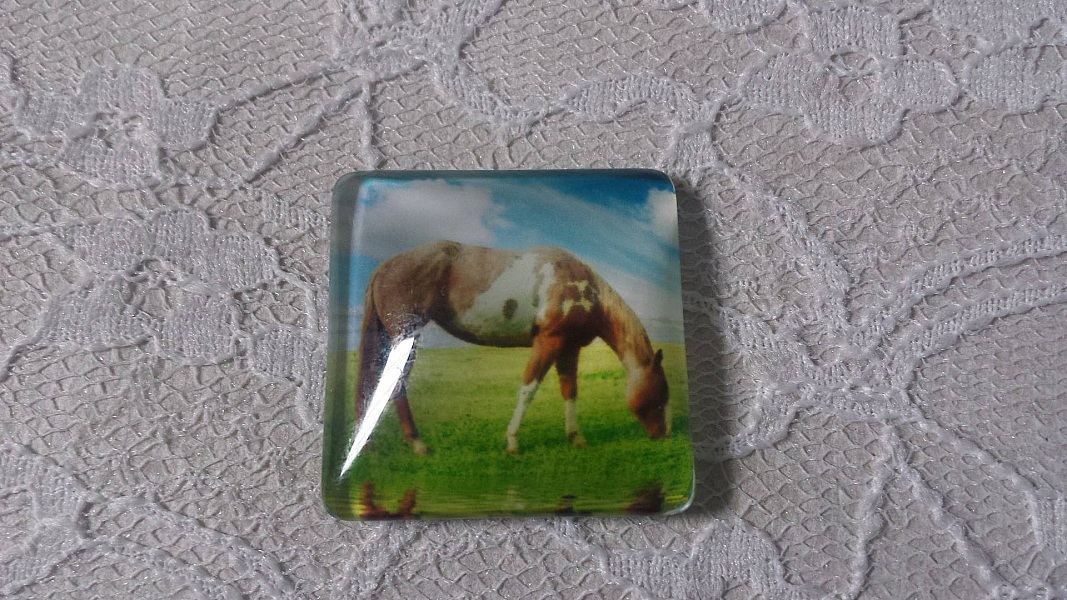 cabochon carr&eacute; en verre 30mm 001 
