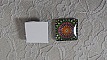 cabochon carr&eacute; en verre 25mm 039 