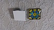 cabochon carr&eacute; en verre 25mm 026 