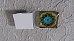 cabochon carr&eacute; en verre 25mm 008 