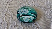 cabochon rond en verre 20mm fleur 01-036 