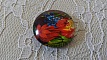 cabochon rond en verre 20mm fleur 01-031 