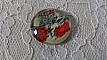 cabochon rond en verre 20mm fleur 01-026 