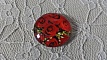 cabochon rond en verre 20mm fleur 01-017 