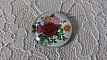 cabochon rond en verre 20mm fleur 01-014 