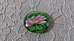 cabochon rond en verre 20mm fleur 01-003 