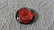 cabochon rond en verre 25mm fleur 01-022 