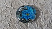 cabochon rond en verre 25mm fleur 01-015 
