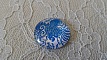 cabochon rond en verre 25mm fleur 033 