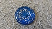 cabochon rond en verre 25mm fleur 027 