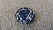 cabochon rond en verre 25mm fleur 026 