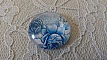 cabochon rond en verre 25mm fleur 023 