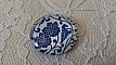 cabochon rond en verre 25mm fleur 020 