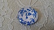 cabochon rond en verre 25mm fleur 019 