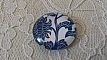 cabochon rond en verre 25mm fleur 018 