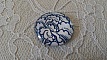 cabochon rond en verre 25mm fleur 013 