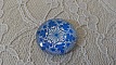 cabochon rond en verre 25mm fleur 005 